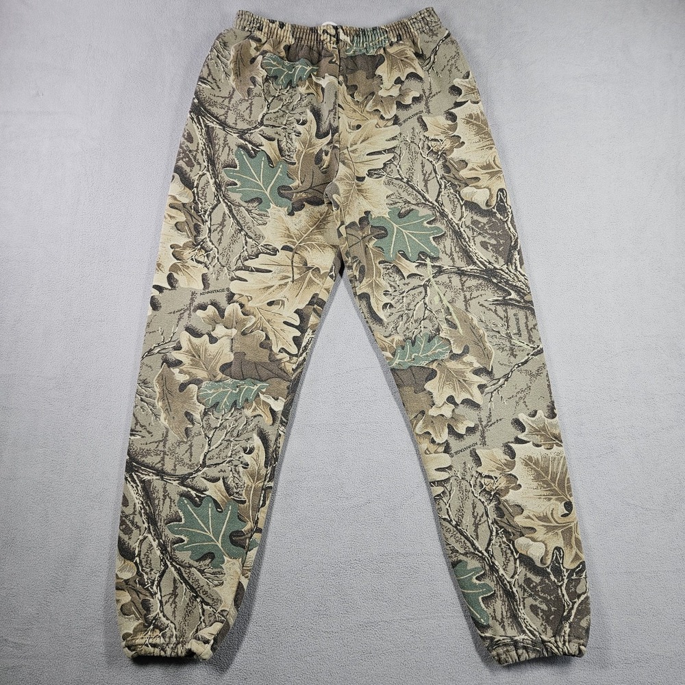 Vintage Jerzees Outdoor Camo Sweatpants Men's Small Relaxed Advantage Real Tree